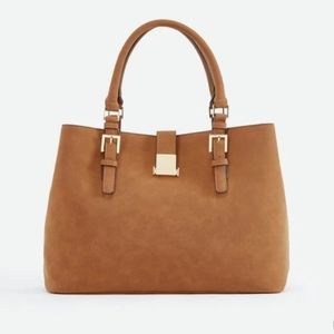 Just fab tan satchel